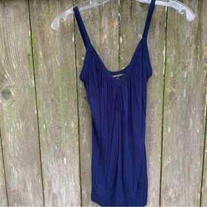 JO&CO Jeans stretchy spaghetti strap navy blue v neck tank top spring summer